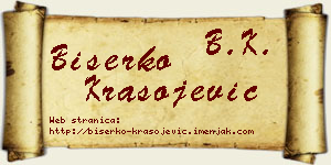 Biserko Krasojević vizit kartica